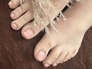 桃フットネイル