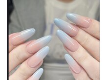 ピュアアンドリッチネイルサロン(Pure&Rich Nail Salon)/水色ネイル
