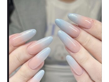 ピュアアンドリッチネイルサロン(Pure&Rich Nail Salon)/水色ネイル