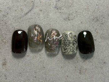 ムー(nue)/手書きflower art