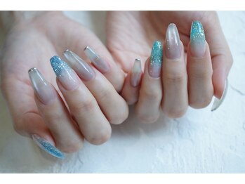 ネイル フライガール(nail FLY GIRL)/ブルーフラッシュ×微粒子マグ