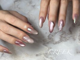 水光マグネットチェックフラワー