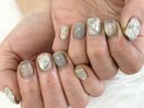 【森】大理石ニュアンスネイル
