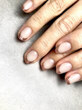 ラキネイル(LAKI Nail)/ミラーフレンチネイル