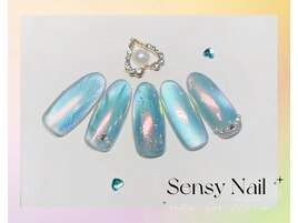 オーロラマグをベースの海ネイル