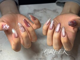 水光マグネットチェックフラワー