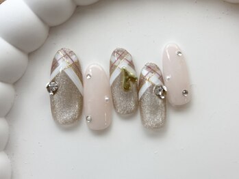 チェックネイル/8000円