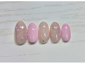 サビーハネイル(Sabiiha nail)/オーロラ桜ネイル