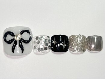 ネイルメゾン 渋谷店(NAIL MAISON)/リボン韓国フット ￥8500