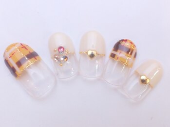 ネイルサロン ドレリッチ 大宮店(drerich)/【6990】チェックフレンチ