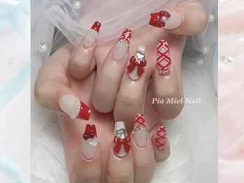 リボン×レースネイル