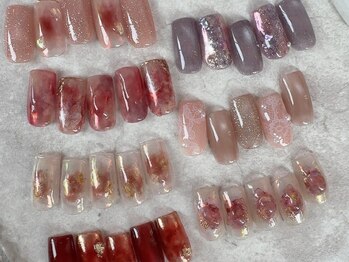 クリーム(Nail Atelier CREAM)の写真/ニュアンス×質感アートが人気
大人のこなれネイル