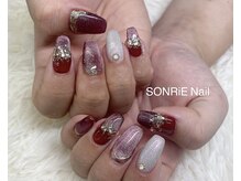 ソンリエ 青竹店(SONRiE)/大人ボルドーマグネットネイル！