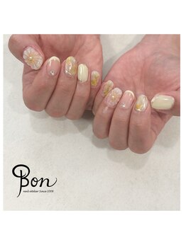 ネイルアトリエ ボン(nail atelier bon)/ぷっくりお花ネイル
