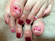 ネイルサロンふわり/タイダイ風