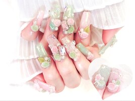 長さ出しジェルパーツ放題★薔薇