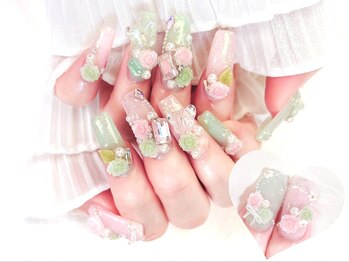 ネイルコレクション ピンク(Nail Collection Pink)/長さ出しジェルパーツ放題★薔薇