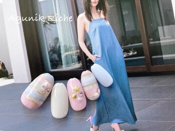 アグニークリッシェ(Agunik Riche)/【ボーダー柄ネイル】