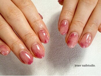 ジュエ ネイルスタジオ(jouer nailstudio.)/桃ネイル
