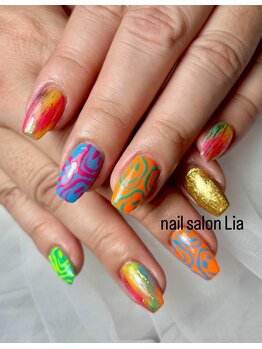 nail salon Liaの写真/思わず眺めたくなる繊細な手描きアート。パーツにはない、あなただけの特別なデザインを指先に☆