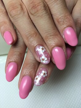 ネイルサロンふわり/お花ホロ