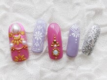 ネイリシャス(NAILICIOUS)/手元華やぐピンクネイル♪