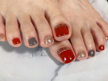 ネイルアトリエルカ(nail atelier LUCA)/M-501 大人上品根本ラメネイル