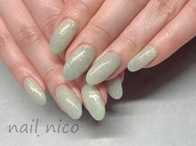 ネイルニコ(nail nico)/キラキラグリーン