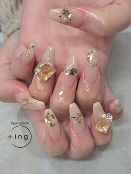 イング(+ Ing)の写真/おまかせ、持ち込みOKで個性が光る指先が叶う☆5本Art/10本Art/やり放題/長さだし/フットネイルなども◎