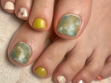 オーラリー ネイル アート メゾン(ORRERY nail art maison)/フット / マットターコイズ