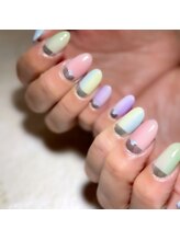 アリー ネイル スタジオ(Ary nail studio)/春カラー×縦グラデーション