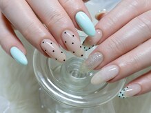 ネイルサロンアンドスクール バニラ(nailsalon&school VANILLA)/レース×ドットネイル