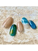 ネイルサロン クイル(QUILL)/７月BLUE（３）