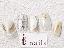 アイネイルズ 梅田店(I nails)/ゴールドニュアンスネイル￥7700