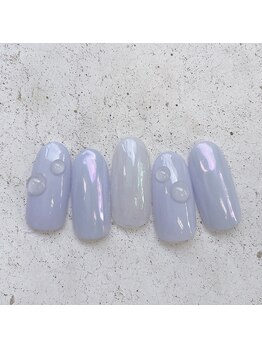 ネイルアンドまつげ リュフェール 五反田(Nail Lufaire)/ラベンダー水滴ミラー