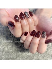ニュアンスブラウンネイル
