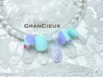 クアトログランシュ 青葉台(QUATRO×GranCieux)/寒色 クリア シンプル ネイル