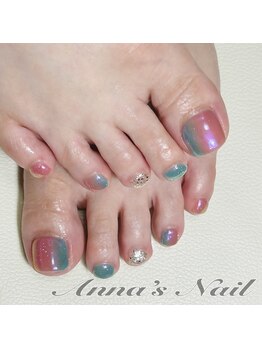 アンナズネイル(Anna's Nail)/うるうる縦グラデーション