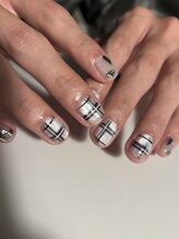 シン(.syn.)/チェック柄ネイル/メンズネイル