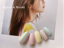 アグニークリッシェ(Agunik Riche)/【ストライプ柄ネイル】