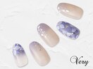 梅雨の紫陽花ネイル