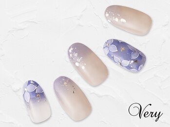 ヴェリー 六本木ヒルズ店(Very)/梅雨の紫陽花ネイル