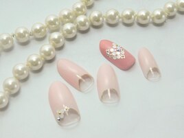 ピンクハートバレンタインネイル