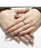 アールローズ(R-rose)/くすみブルーネイル ￥7150