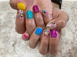 カラフルホログラムネイル