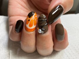 chocolateネイル・オレンジ