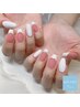 《韓国ジェル★フレンチネイル》¥9500【パラジェル・フィルイン】