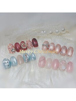 クリスマスネイル初めました♪