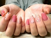 アミュリー ネイル アトリエ(Amury nail atelier)/ちぐはぐ 桜 シアー ブライダル