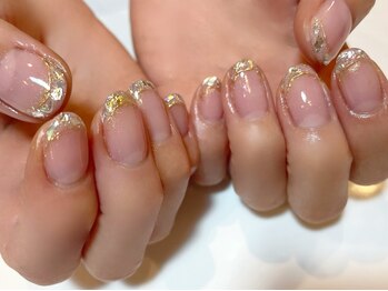 キラネイル アンド アイラッシュ by World Beauty(KIRA)/オーロラガラスフレンチ